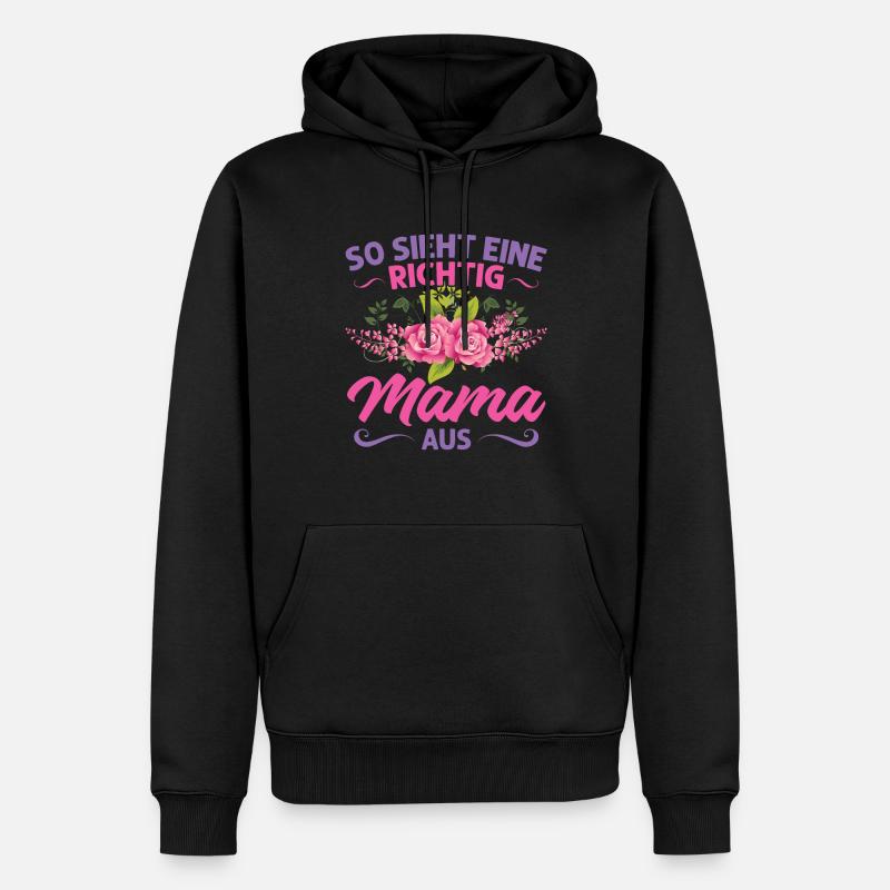 Mutter Mama Tochter Geschenk - Männer Premium Bio Hoodie - Schwarz