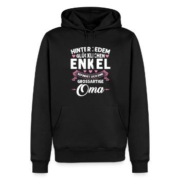 Grossmutter Oma Omas Geschenk - Männer Premium Bio Hoodie - Schwarz - Vorne - Nico (187cm)