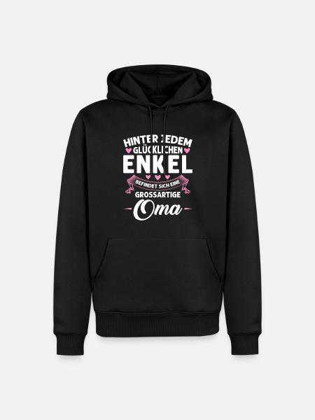 Grossmutter Oma Omas Geschenk - Männer Premium Bio Hoodie - Schwarz