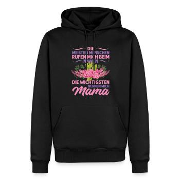 Mutter Mama Tochter Geschenk - Männer Premium Bio Hoodie - Schwarz - Vorne - Nico (187cm)