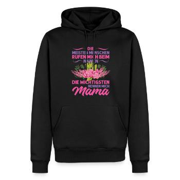 Mutter Mama Tochter Geschenk - Männer Premium Bio Hoodie - Schwarz - Vorne - Nico (187cm)