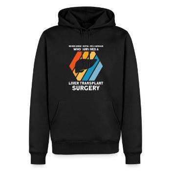 Lebertransplantation Chirurgie Lebertransplantatio - Männer Premium Bio Hoodie - Schwarz - Vorne - Nico (187cm)