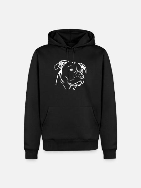 Hund Dog - Männer Premium Bio Hoodie - Schwarz