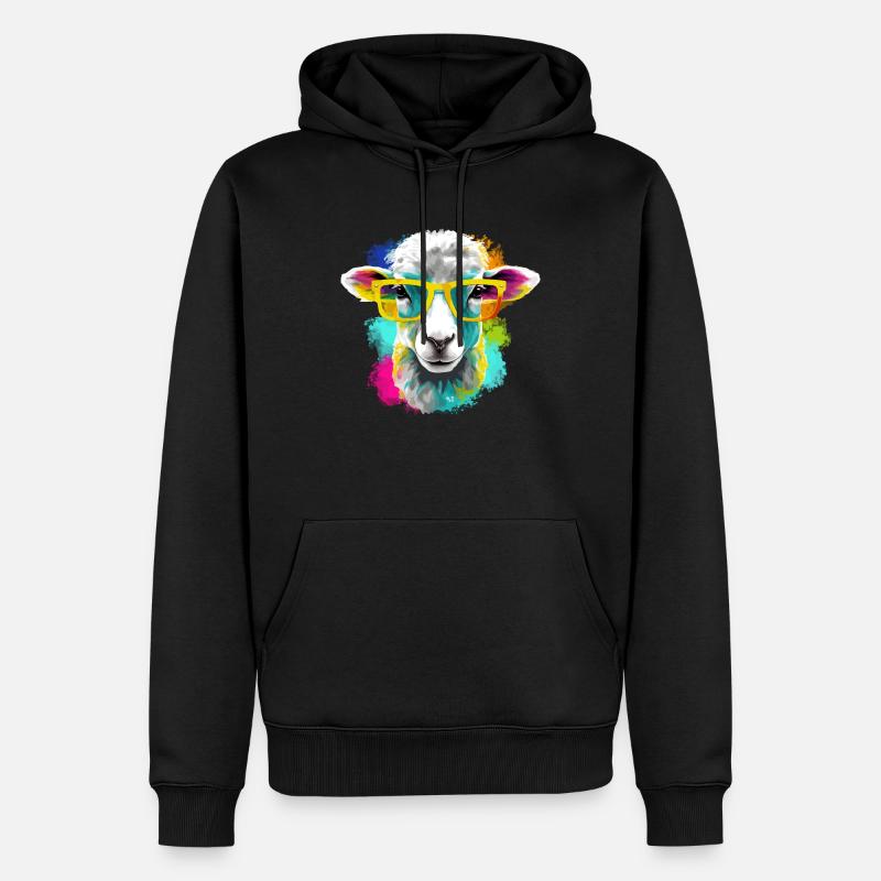 Bool le mouton - Sweat à capuche Premium bio Homme - noir