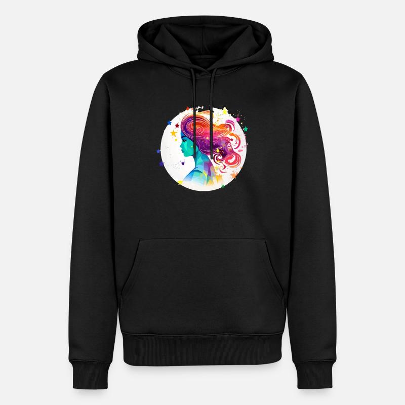 Amo Wassermann - Männer Premium Bio Hoodie - Schwarz
