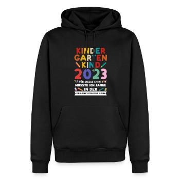 Kindergarten 2023 Anfang Kita-Anfang Geschenk - Männer Premium Bio Hoodie - Schwarz - Vorne - Nico (187cm)