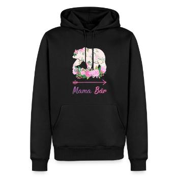 Mama Bär Mama Bär Geschenk - Männer Premium Bio Hoodie - Schwarz - Vorne - Nico (187cm)