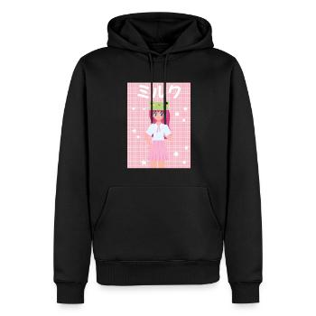 Cottagecore Erdbeermilch Otaku Anime Japanischer M - Männer Premium Bio Hoodie - Schwarz - Vorne - Nico (187cm)