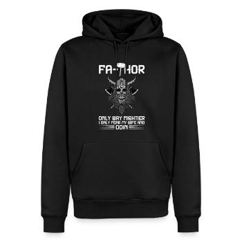 papa Vater Vater Tag Geschenk - Männer Premium Bio Hoodie - Schwarz - Vorne - Nico (187cm)