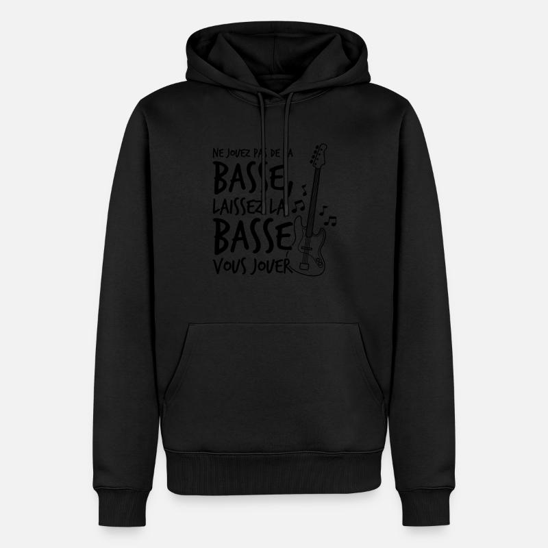 Guitar Basse Basse Guitar Geschenk - Männer Premium Bio Hoodie - Schwarz
