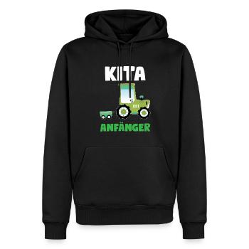 Kita Anfänger Traktor Kita-Anfang Geschenk - Männer Premium Bio Hoodie - Schwarz - Vorne - Nico (187cm)