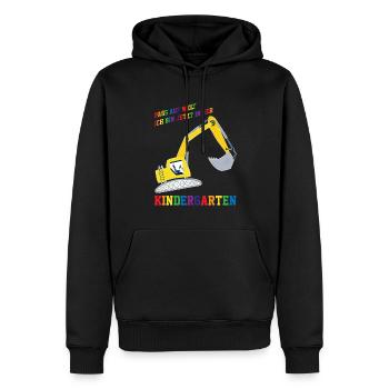 Kindergarten Bagger Kita-Anfang Geschenk - Männer Premium Bio Hoodie - Schwarz - Vorne - Nico (187cm)