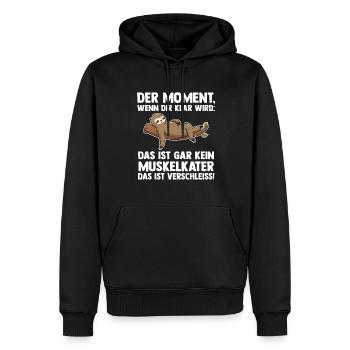 Faultier Sarkasmus Faultiere Geschenk - Männer Premium Bio Hoodie - Schwarz - Vorne - Nico (187cm)