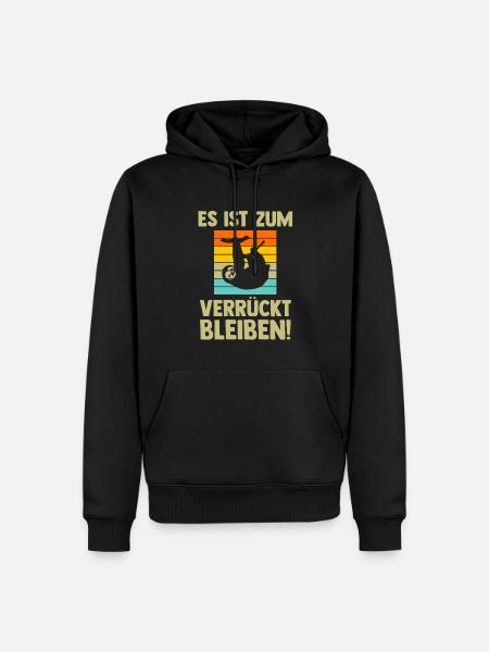 Faultier Sarkasmus Faultiere Geschenk - Männer Premium Bio Hoodie - Schwarz