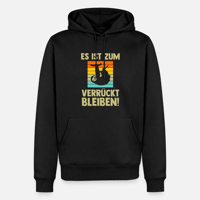 Faultier Sarkasmus Faultiere Geschenk - Männer Premium Bio Hoodie - Schwarz