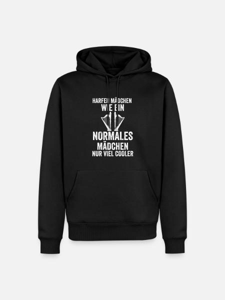 Harfe Mädchen Harfen Mädchen Geschenk - Männer Premium Bio Hoodie - Schwarz