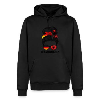 Deutsche Albanerin Deutsche Flagge Geschenk - Männer Premium Bio Hoodie - Schwarz - Vorne - Nico (187cm)
