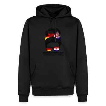 Deutsche Kroatin Deutsch Geschenk - Männer Premium Bio Hoodie - Schwarz - Vorne - Nico (187cm)