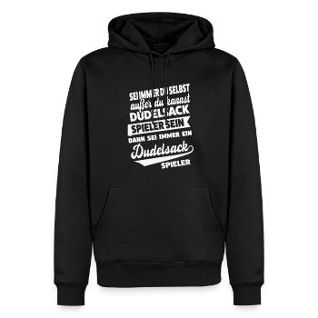 Dudelsack Musiker Sackpfeife Geschenk - Männer Premium Bio Hoodie - Schwarz - Vorne - Nico (187cm)