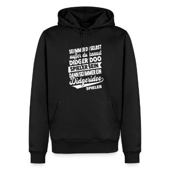 Didgeridoo Musiker Musiktherapie Geschenk - Männer Premium Bio Hoodie - Schwarz - Vorne - Nico (187cm)