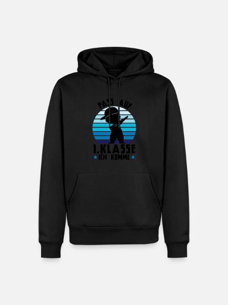 1.Klasse Dabbing Schulkind Geschenk - Männer Premium Bio Hoodie - Schwarz