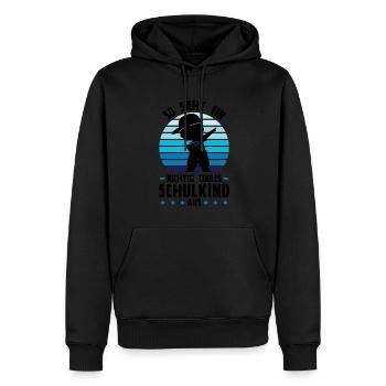 Schulkind Dabbing Schulstart Geschenk - Männer Premium Bio Hoodie - Schwarz - Vorne - Nico (187cm)