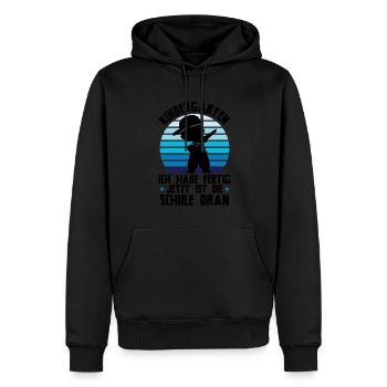 Schulkind Dabbing Schulbeginn Geschenk - Männer Premium Bio Hoodie - Schwarz - Vorne - Nico (187cm)