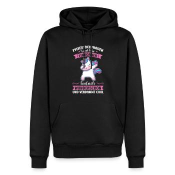 Krankenhaus Pflegefachfrau Pflegerin Geschenk - Männer Premium Bio Hoodie - Schwarz - Vorne - Nico (187cm)