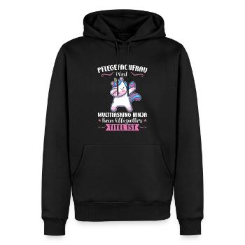 Krankenhaus Pflegefachfrau Pflegerin Geschenk - Männer Premium Bio Hoodie - Schwarz - Vorne - Nico (187cm)