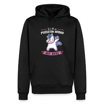 Krankenhaus Pflegefachfrau Pflegerin Geschenk - Männer Premium Bio Hoodie - Schwarz - Vorne - Nico (187cm)