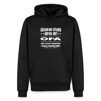 Opa Familie Enkelkinder Geschenk - Männer Premium Bio Hoodie - Schwarz - Vorne - Nico (187cm)