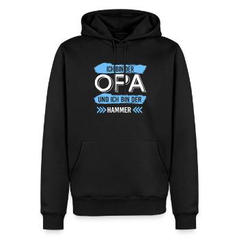 Opa Familie Enkelkinder Geschenk - Männer Premium Bio Hoodie - Schwarz - Vorne - Nico (187cm)