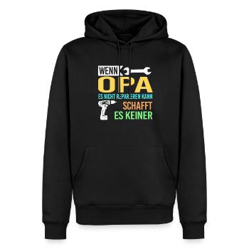 Opa Familie Großväter Geschenk - Männer Premium Bio Hoodie - Schwarz - Vorne - Nico (187cm)