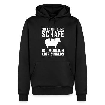 Schaf Landwirt Schafe Geschenk - Männer Premium Bio Hoodie - Schwarz - Vorne - Nico (187cm)