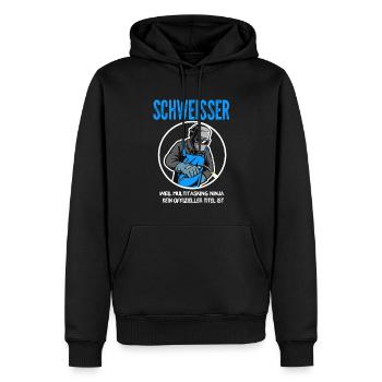Schweißer Beruf Schweißen Geschenk - Männer Premium Bio Hoodie - Schwarz - Vorne - Nico (187cm)