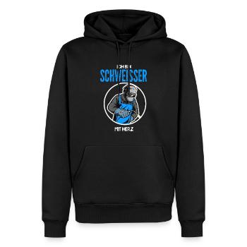 Schweißer Beruf Schweisser Geschenk - Männer Premium Bio Hoodie - Schwarz - Vorne - Nico (187cm)