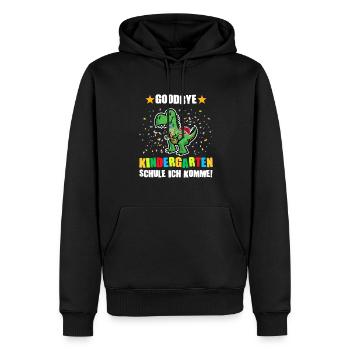 Schulkind Dino Einschulung Geschenk - Männer Premium Bio Hoodie - Schwarz - Vorne - Nico (187cm)