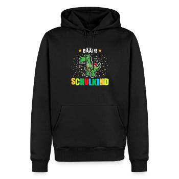 Schulkind Dino Einschulung Geschenk - Männer Premium Bio Hoodie - Schwarz - Vorne - Nico (187cm)