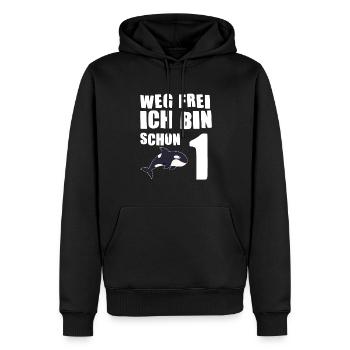 1. Geburtstag Orca 1 Jahr alt Geschenk - Männer Premium Bio Hoodie - Schwarz - Vorne - Nico (187cm)
