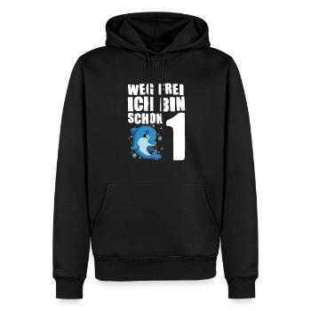 1. Geburtstag Delfin 1 Jahr alt Geschenk - Männer Premium Bio Hoodie - Schwarz - Vorne - Nico (187cm)