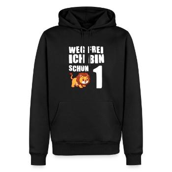 1. Geburtstag Löwe 1 Jahr alt Geschenk - Männer Premium Bio Hoodie - Schwarz - Vorne - Nico (187cm)