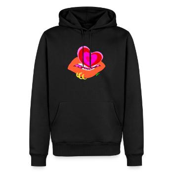 Liebesblasen gegen Monica, Star - Männer Premium Bio Hoodie - Schwarz - Vorne - Nico (187cm)