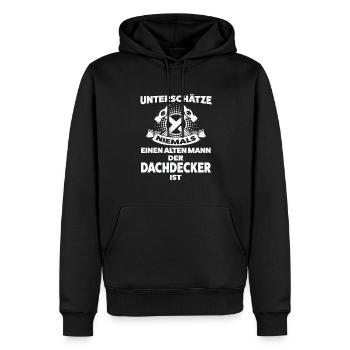 Dachdecker Beruf Dachdecken Geschenk - Männer Premium Bio Hoodie - Schwarz - Vorne - Nico (187cm)