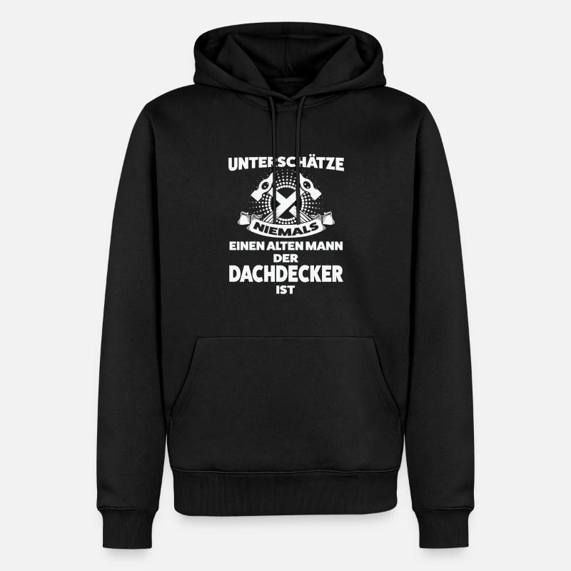 Dachdecker Beruf Dachdecken Geschenk - Männer Premium Bio Hoodie - Schwarz