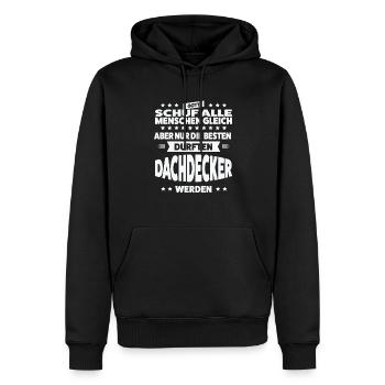 Dachdecker Beruf Dachdeckermeister Geschenk - Männer Premium Bio Hoodie - Schwarz - Vorne - Nico (187cm)