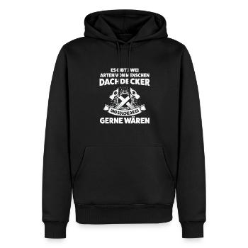Dachdecker Beruf Dachdecken Geschenk - Männer Premium Bio Hoodie - Schwarz - Vorne - Nico (187cm)