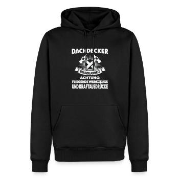 Dachdecker Beruf Dachdecken Geschenk - Männer Premium Bio Hoodie - Schwarz - Vorne - Nico (187cm)