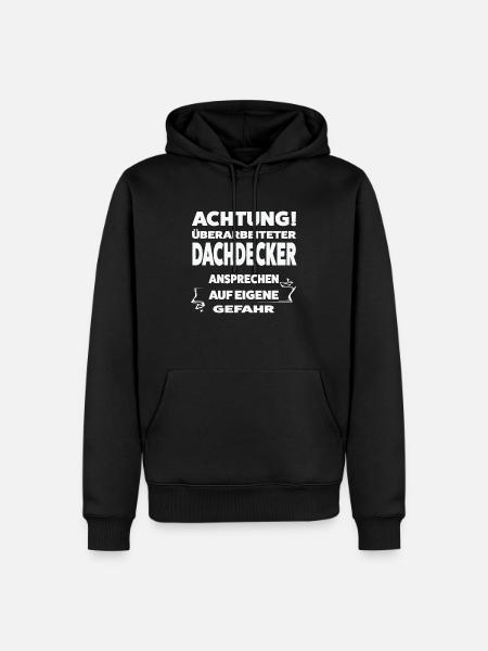 Dachdecker Beruf Dachdecken Geschenk - Männer Premium Bio Hoodie - Schwarz