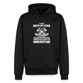 Dachdecker Beruf Dachdecken Geschenk - Männer Premium Bio Hoodie - Schwarz - Vorne - Nico (187cm)