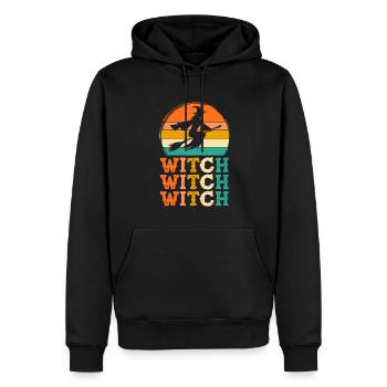 Hexe Retro-Design Hexe Geschenk - Männer Premium Bio Hoodie - Schwarz - Vorne - Nico (187cm)